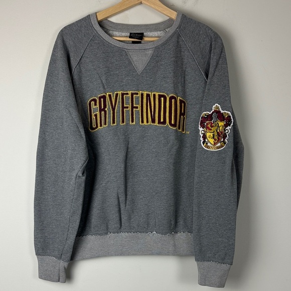 Warner Bros. Tops - Harry Potter Warner Bros. Gryffindor Crewneck Sweater - Grey, Size Large